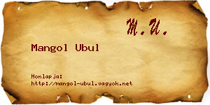 Mangol Ubul névjegykártya